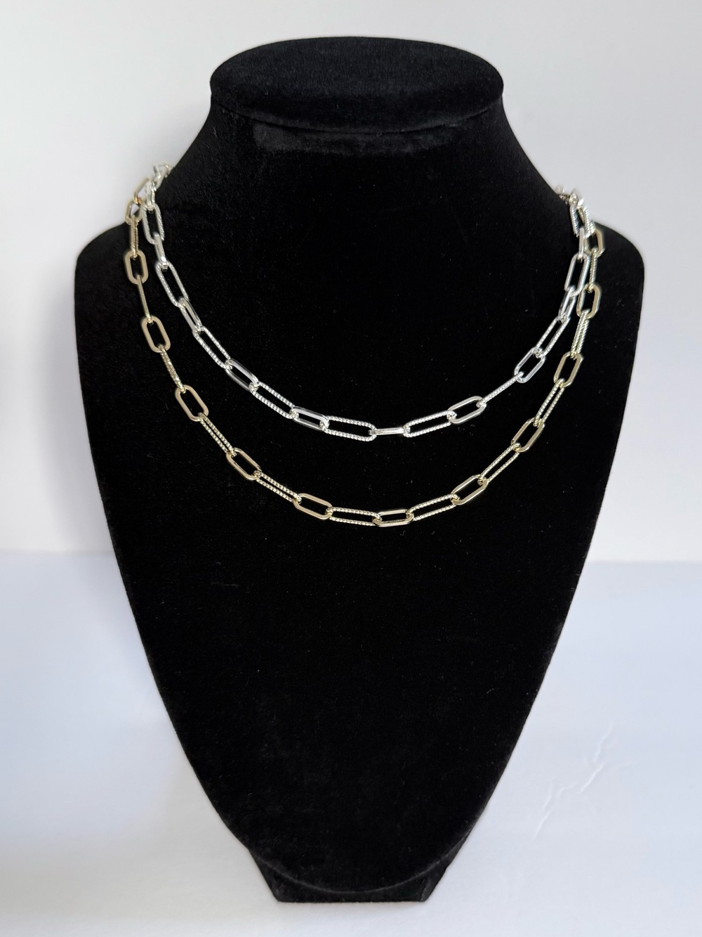 LOFT NWT BUNDLE - Paperclip Chain Necklaces Gold & Silver